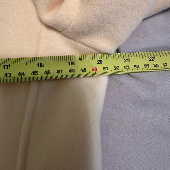 Anastasio Wool Long Coat with Fur Collar – Cream – Size 48 (Fits M/L) - Picture 15 of 16